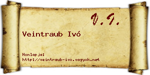 Veintraub Ivó névjegykártya